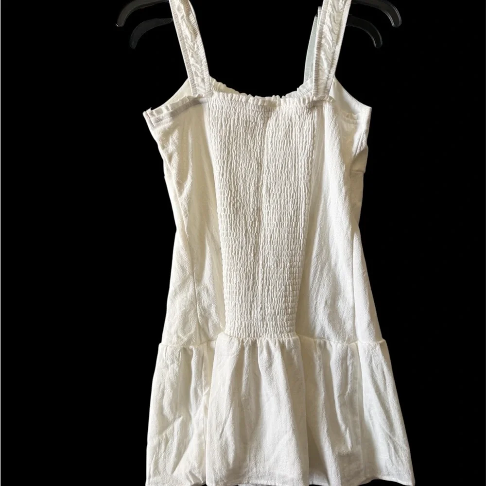 art class 100% cotton White Button-Front Spaghetti Strap Dress - Picture 3 of 9